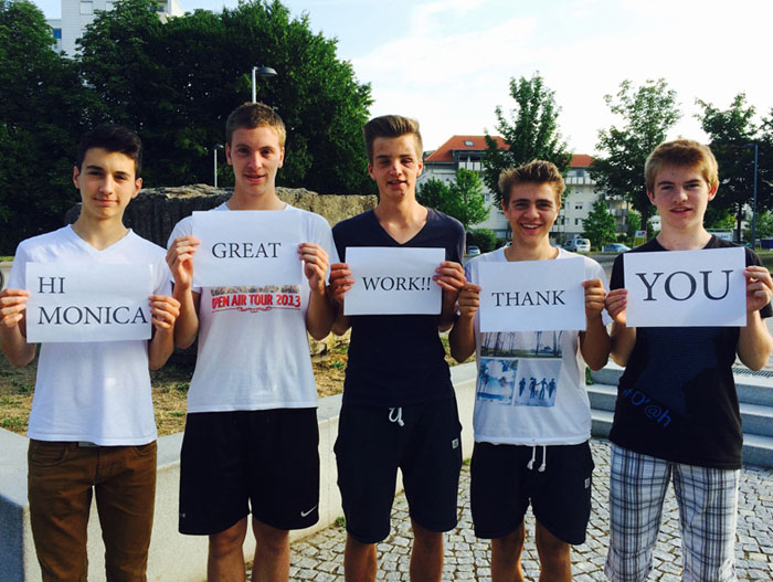 Students saying, Thank You