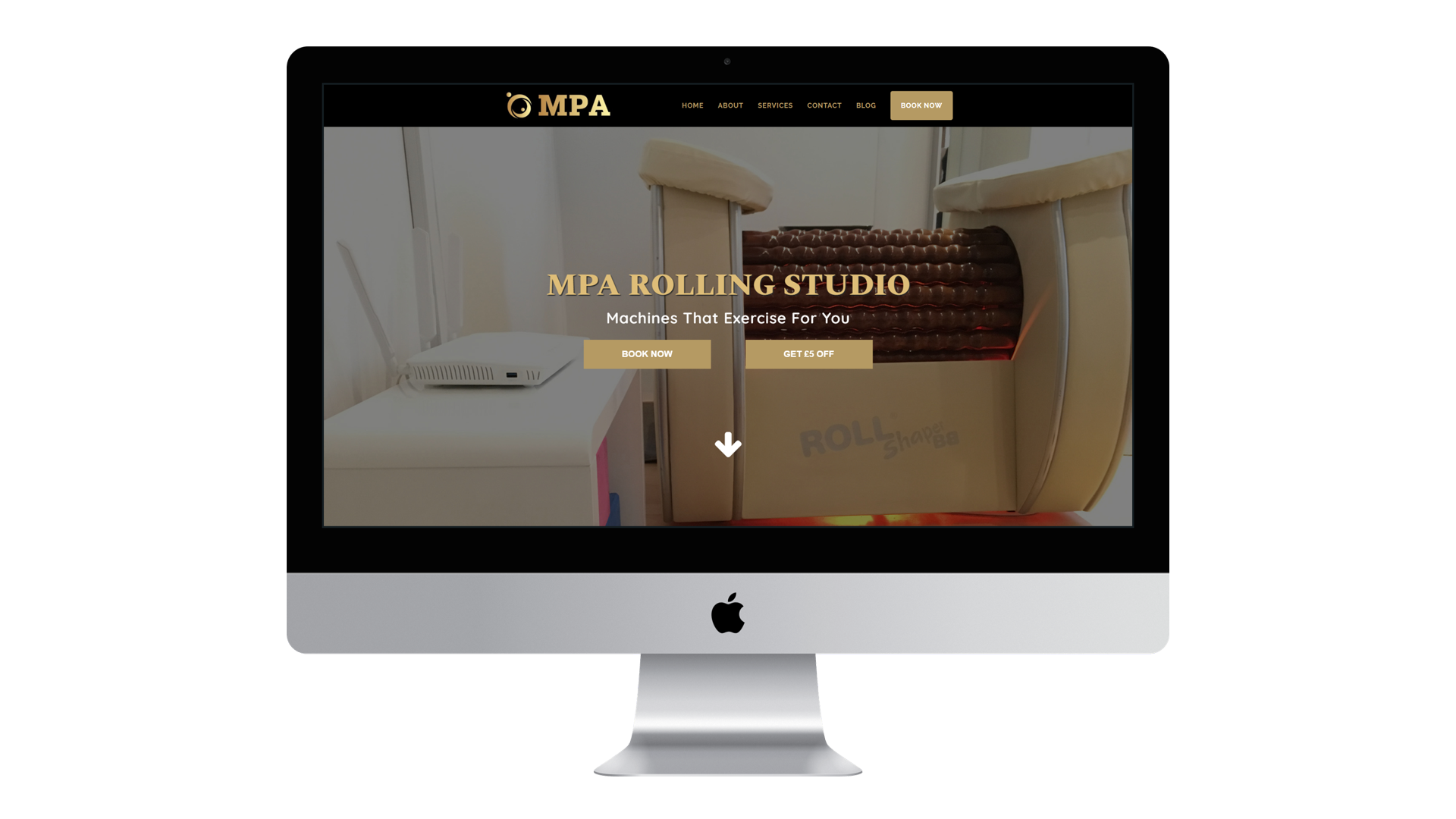 MPA Rolling Homepage on iMac