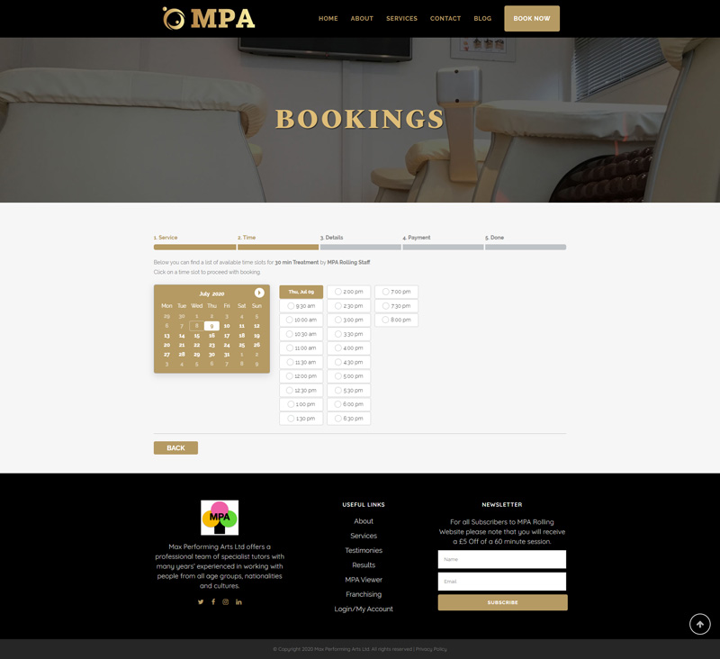MPA Rolling Bookings